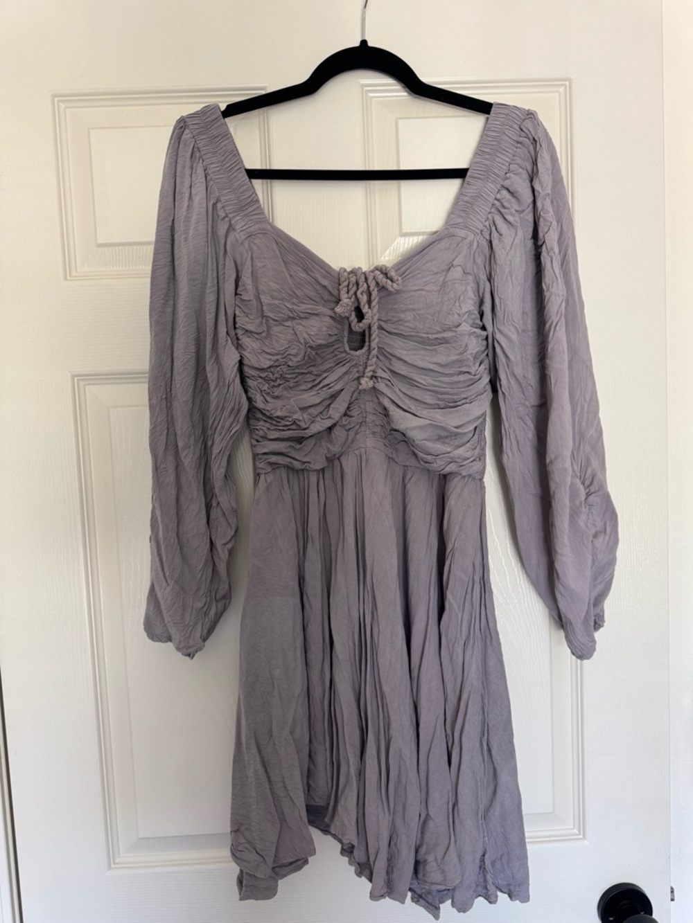 Jen’s Pirate Booty Lavender Long-Sleeve Ruched Mini Dress